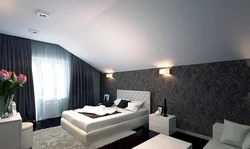 Bedroom interior white ceiling
