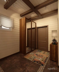 Hallways In A Wooden House Photo Design