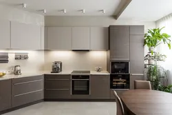 Kitchen design in cocoa color