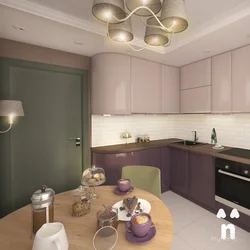 Kitchen design in cocoa color