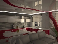 Design kitchen studio ceiling