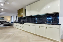 Corrugated kitchen in the interior