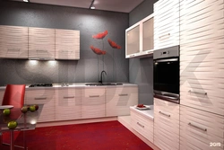 Corrugated kitchen in the interior