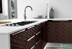 Corrugated kitchen in the interior