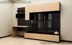 Living room wall with table photo