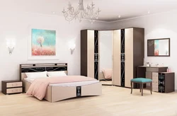 Bedroom set for a small bedroom with a wardrobe inexpensive photo