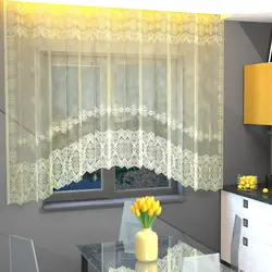 Tulle for the kitchen short photo 2020
