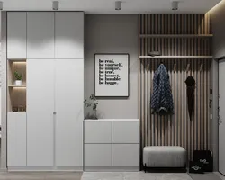 Wardrobe in the hallway photo modern to the ceiling