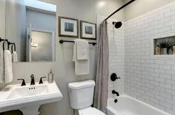 Bath Without Tiles On The Walls Design Photo