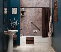 Bathroom without tiles photo on the walls design