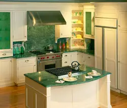 Countertop сабз торик дар акс ошхона