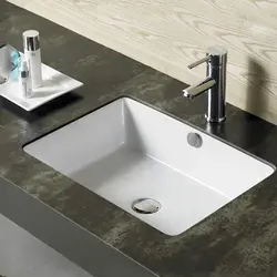 Countertop mounted bath sink photo