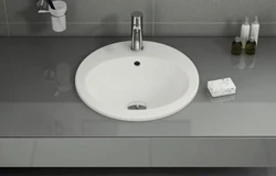 Countertop mounted bath sink photo