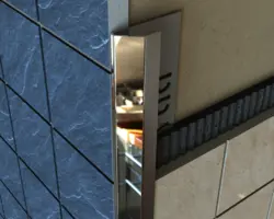 Banyonun içərisindəki vanna otağı fotoşəkilində plitələr üçün künclər