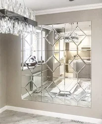 Decorative mirrors on the wall for the interior in the hallway