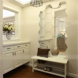 Decorative mirrors on the wall for the interior in the hallway