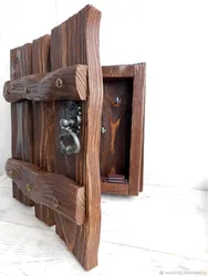 Taxta fotoşəkildən hazırlanmış koridor üçün DIY divara quraşdırılmış ev işçisi