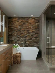 Bathroom design tiles with stone