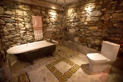 Bathroom design tiles with stone
