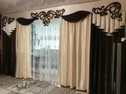 Современные шторы для гостиной без ламбрекенов на окна фото