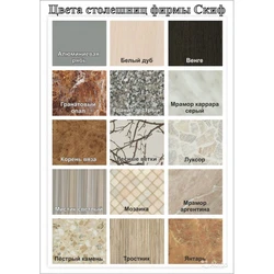 Расцветки столешниц для кухни фото с названиями