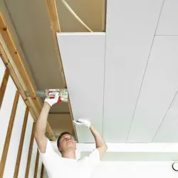 Do-It-Yourself Panel Ceiling In The Kitchen Photo