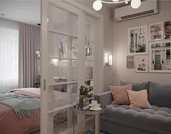 Design Of A Sleeping Area In A One-Room Apartment