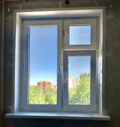 Пластиковое окно с форточкой на кухню пример фото