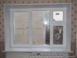 Plastic window with a window for the kitchen example photo