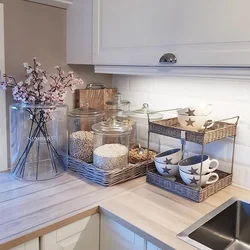 Do-it-yourself kitchen interior in an apartment