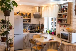 Do-it-yourself kitchen interior in an apartment