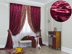 Velvet Curtains In The Kitchen Interior
