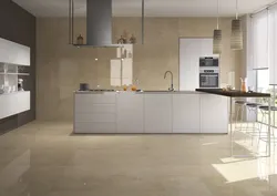 Glossy tiles in the kitchen interior photo