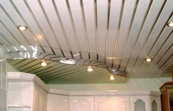 Photo of kitchen ceiling made of MDF