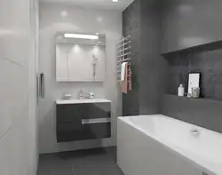 Combination of white in the bathroom interior