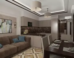 Kitchen living room design 6 m