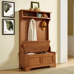 Wooden cabinets in the hallway photo