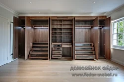 Wooden cabinets in the hallway photo