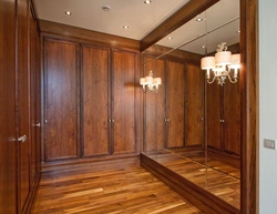 Wooden cabinets in the hallway photo