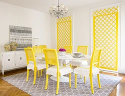 Kitchen With Yellow Chairs Photo