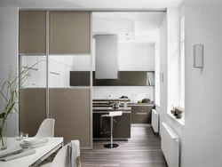 Kitchen design with glass door