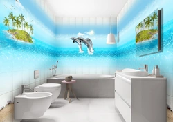 Ванна Бөлмесінің Фотосуретіне Арналған Үлгісі Бар Пластикалық Панельдер