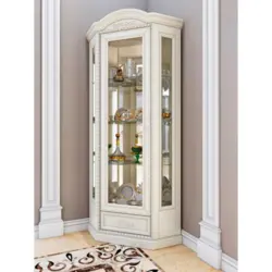Cabinet in the living room for dishes with glass in a modern style photo