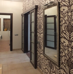 Wallpaper for the hallway in the house photo real