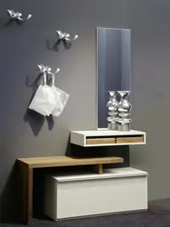 Mirror with hanging cabinet in the hallway photo