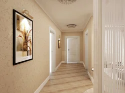Hallway with different wallpapers photo