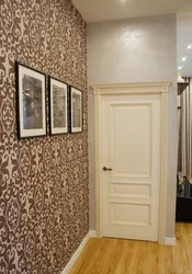 Hallway with different wallpapers photo