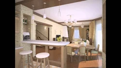 Design of 2 apartments combined with kitchen