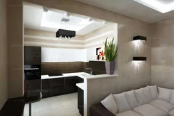 Design of 2 apartments combined with kitchen