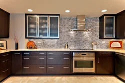 Kitchen design brown set